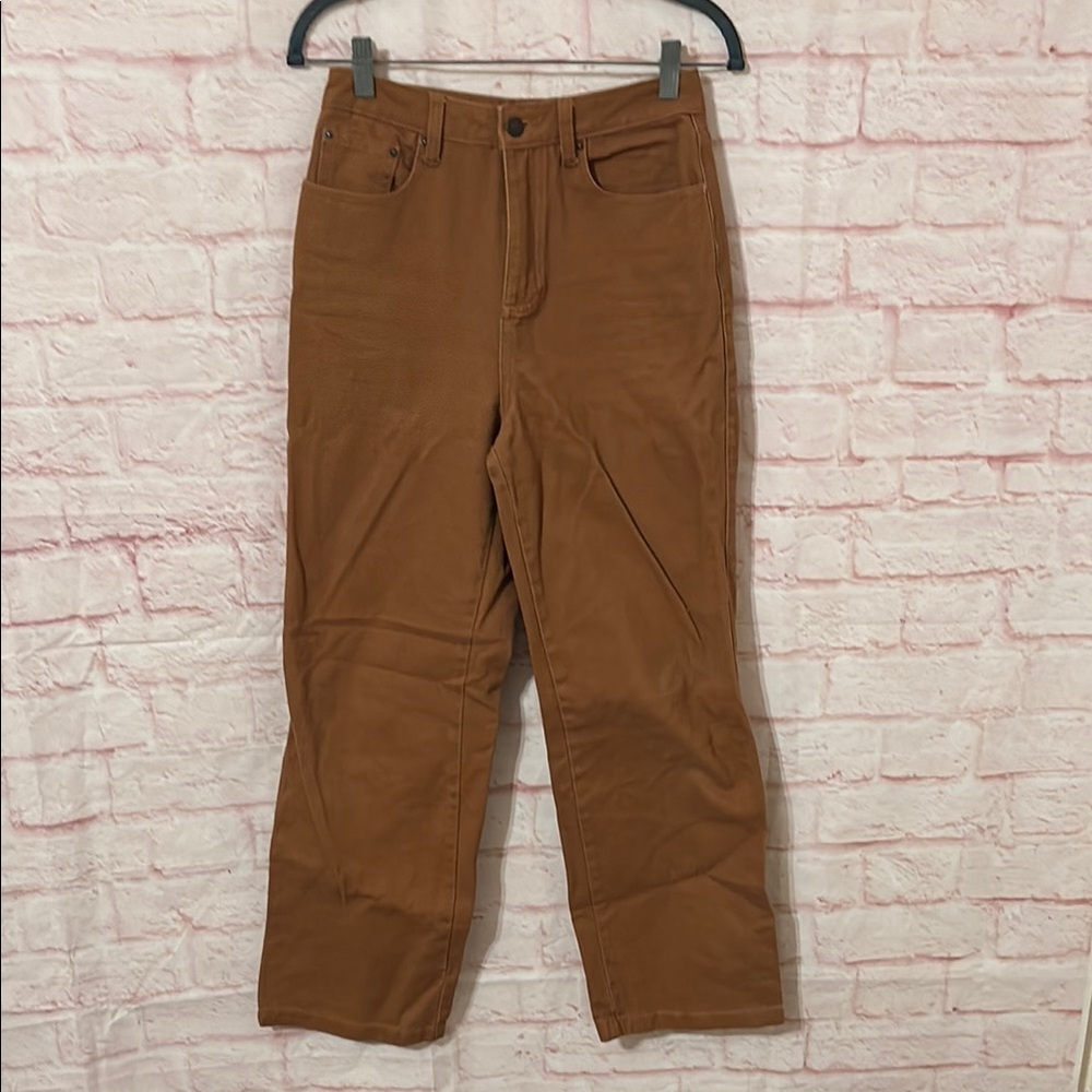Rhythm women’s tan wide leg jeans
